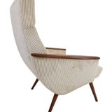 Vintage armchair armchair cream teak armrests