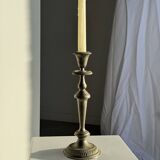 Large antique silver-plated candlestick H29 D10.5