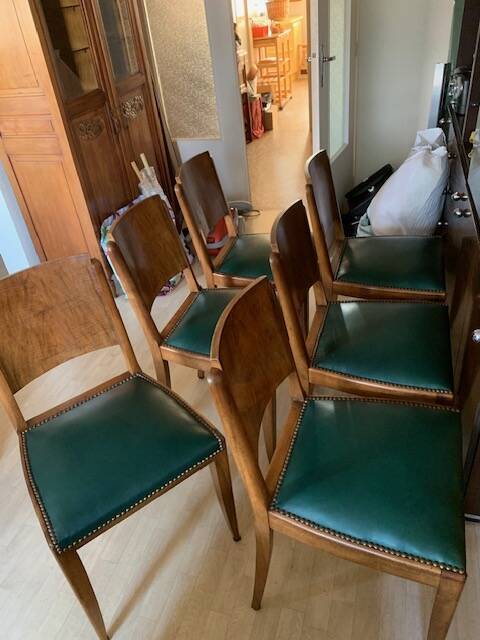 6 Art Deco style chairs