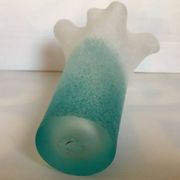 Vase mouchoir pâte de verre bicolore