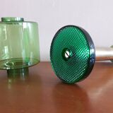 Bougeoir laiton et verre vert ,Hans Agne Jakobsson , Suéde 1960