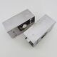 Pair of vintage chrome stainless steel wall sconces. Space Age