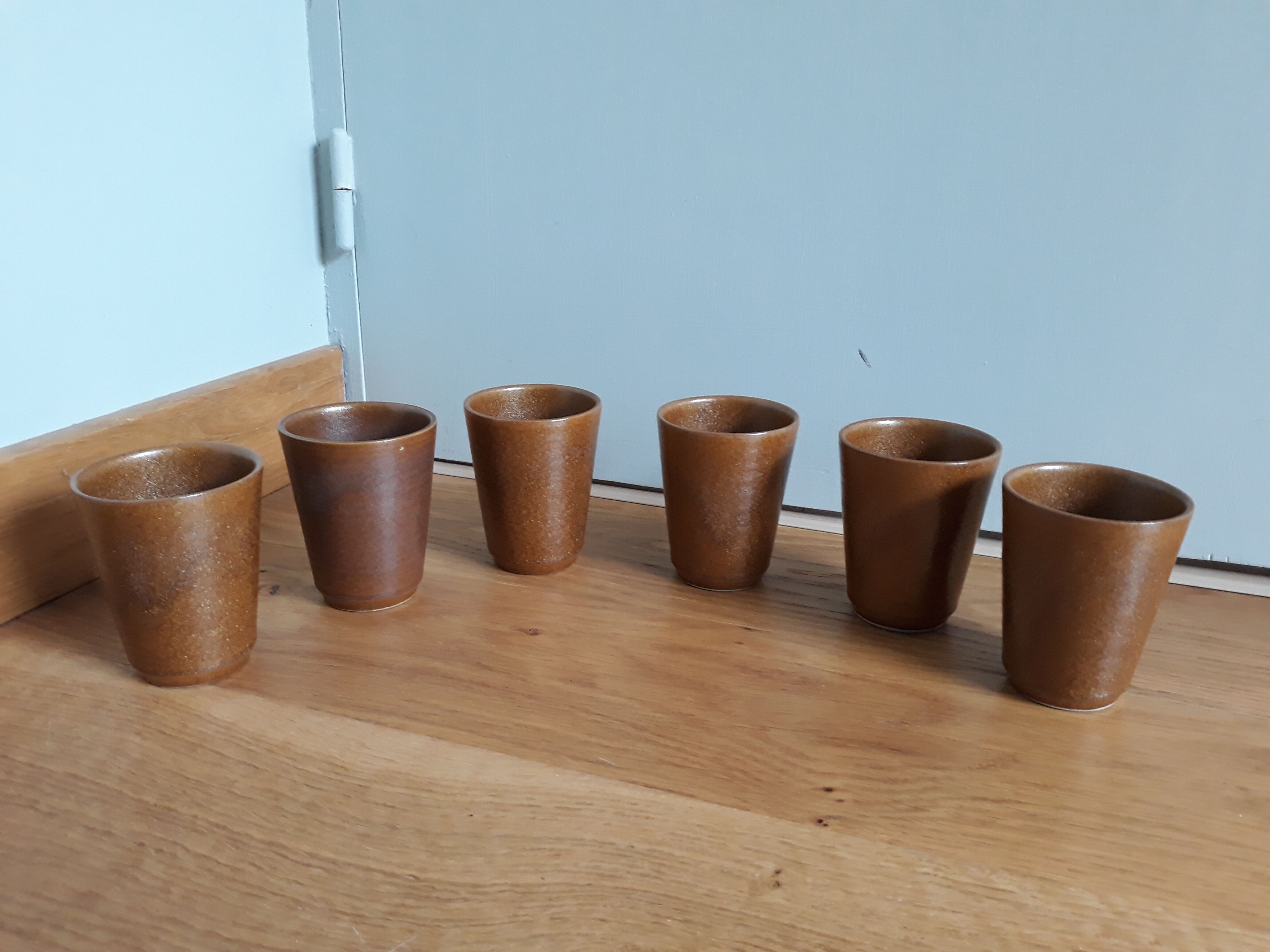 6 cups or glasses Digoin in stoneware