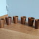 6 cups or glasses Digoin in stoneware