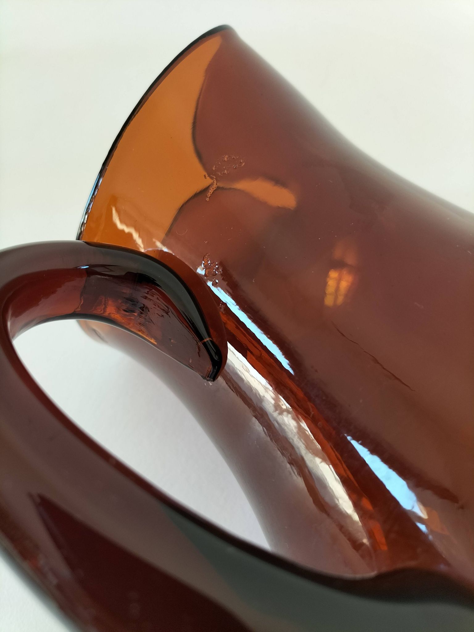 Vintage smoked glass pitcher