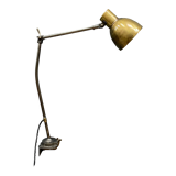 Industria rotterdam clamp lamp with brass shade