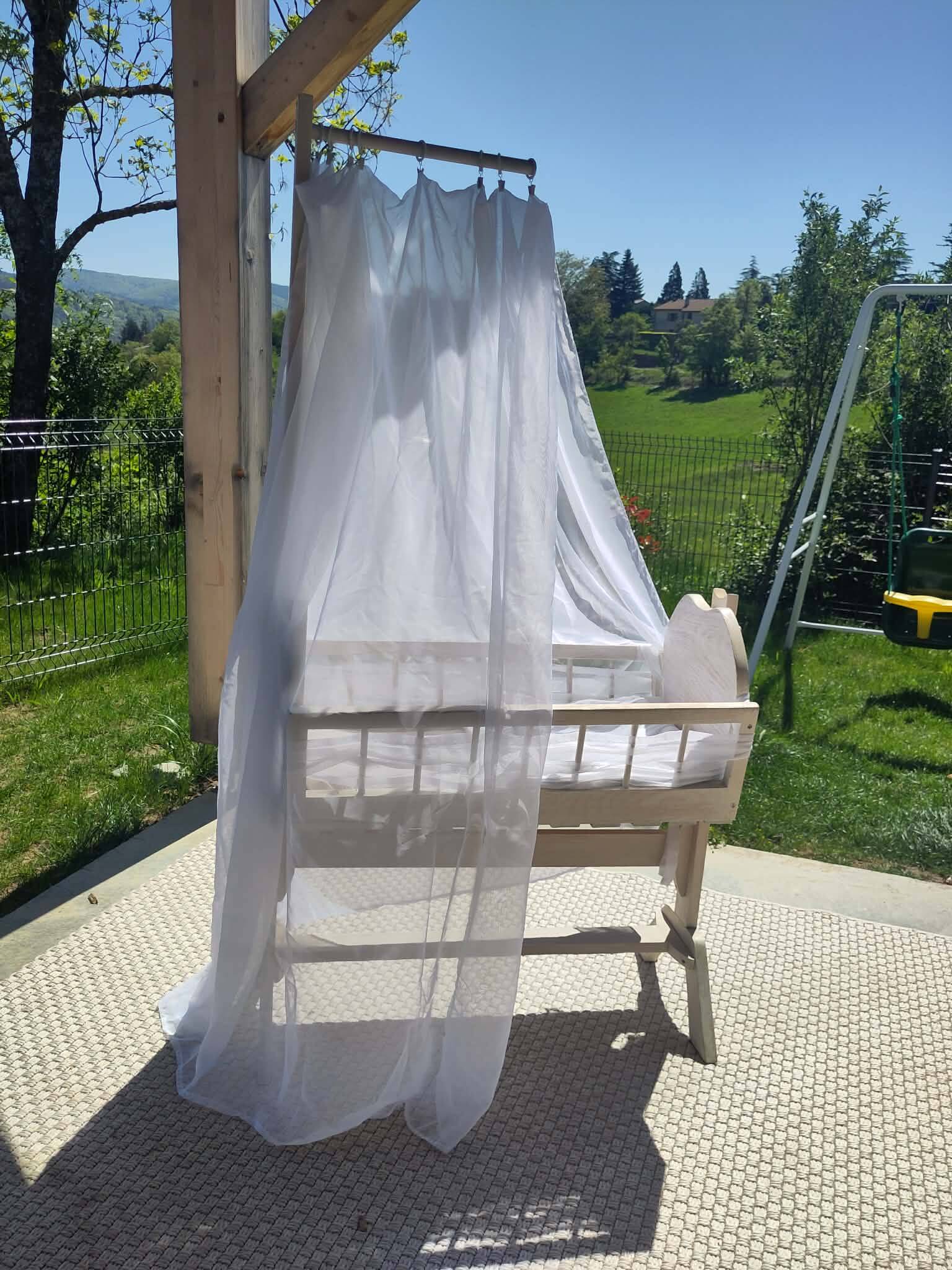 Vintage solid wood cradle carpenter