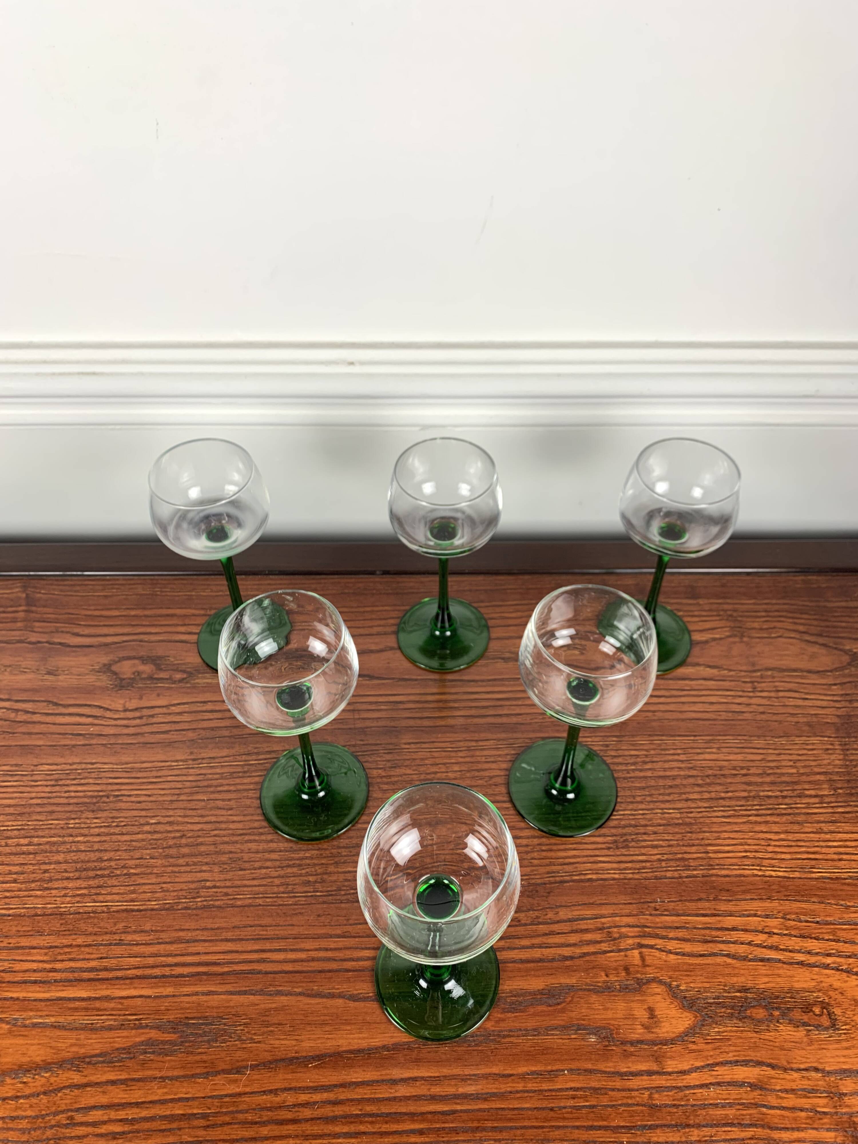 Lot de 6 verres à vin d'alsace