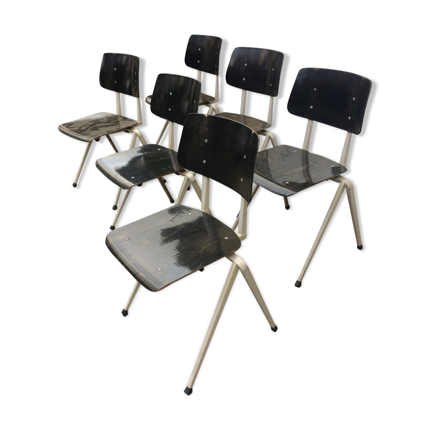 6 Galvanitas S18 compass chairs