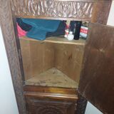Walnut corner cabinet (notch)