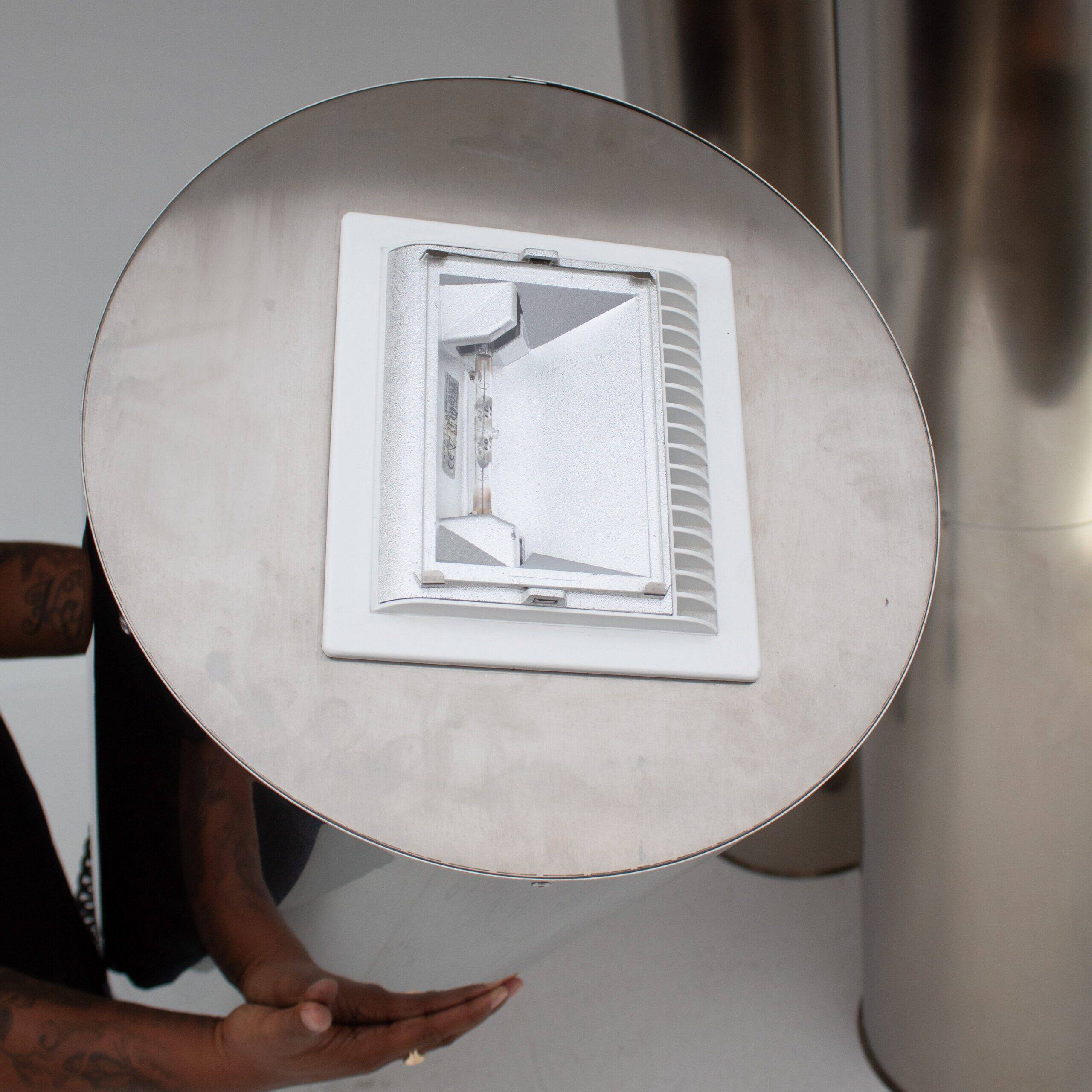 3x lampadaires en inox
