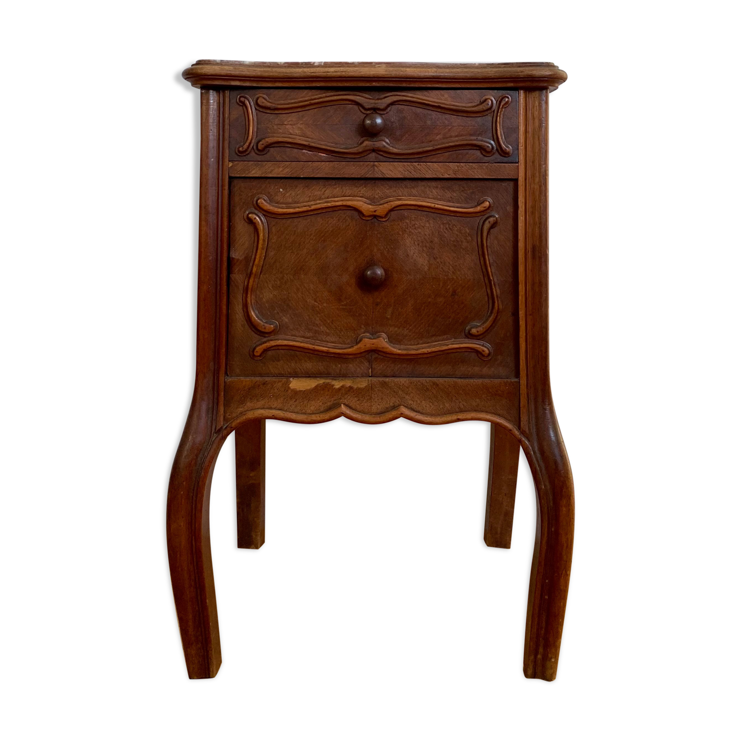 Marbled Louis XV bedside table