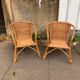 Paire de chaise en osier enfant vintage