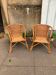 Paire de chaise en osier enfant vintage