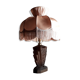 Pressed moulded glass lamp of chocolate art deco non sign muller schneider