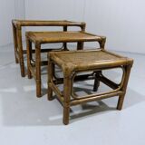 Rattan nesting tables 1970’s