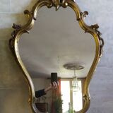 Baroque mirror in gilded wood 87x54cm