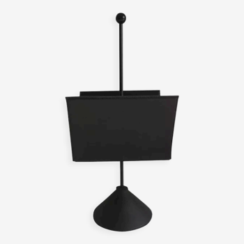 Minimalist Black Italian Magazine Rack by Porada Arredi, 1980s