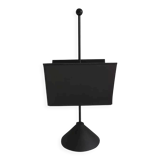 Minimalist Black Italian Magazine Rack by Porada Arredi, 1980s