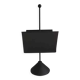 Minimalist Black Italian Magazine Rack by Porada Arredi, 1980s