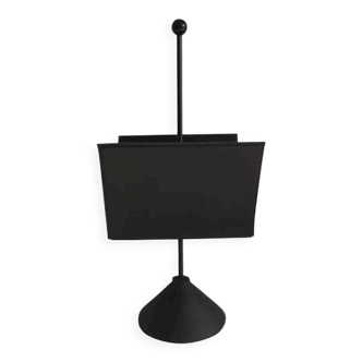 Minimalist Black Italian Magazine Rack by Porada Arredi, 1980s