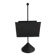 Minimalist Black Italian Magazine Rack by Porada Arredi, 1980s