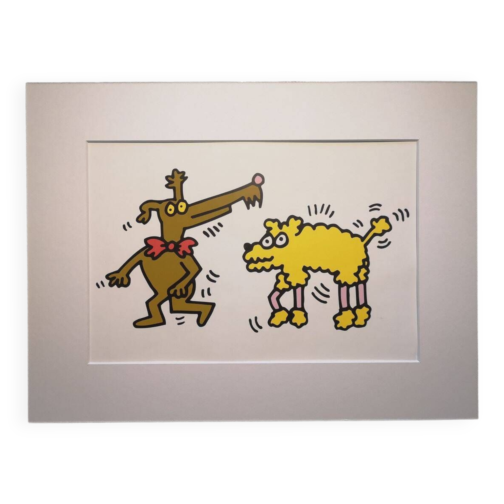 Illustration by Keith Haring - 'Animals' series - 9/12