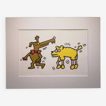 Illustration de Keith Haring - Série 'Animals' - 9/12