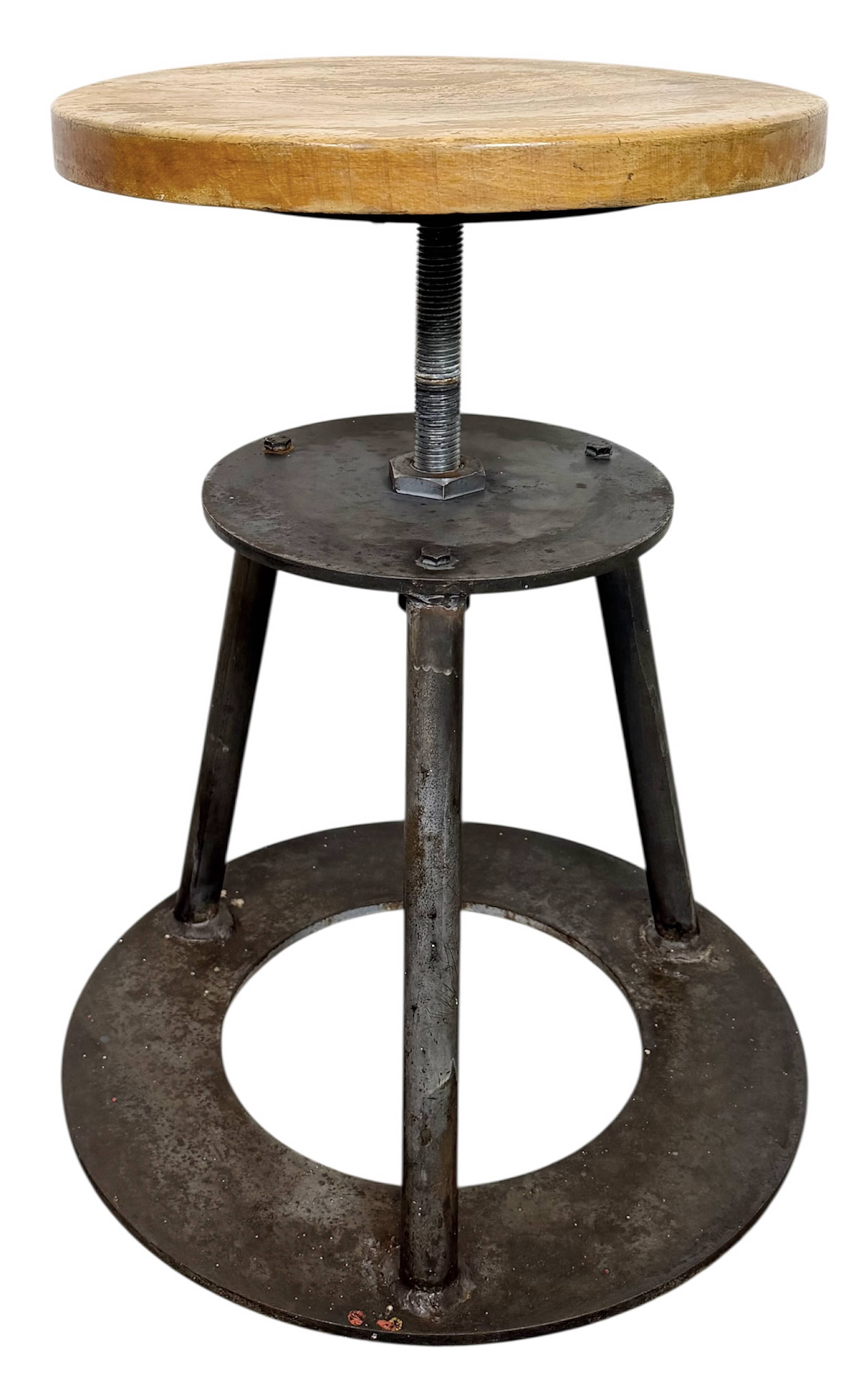 Black Industrial Workshop Swivel Stool, 1960s