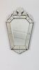 Venetian wall mirror in Murano glass with faceted floral decoration from the 1930s.