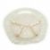 Appetizer platter, mid-century modern, pressed rose glass, design by J. S. Drost, Ząbkowice, Poland, 1970s