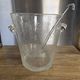 Large champagne bucket / cooler and its ladle Bubble glass Biot