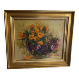 Painting Still life of flowers Oil on canvas