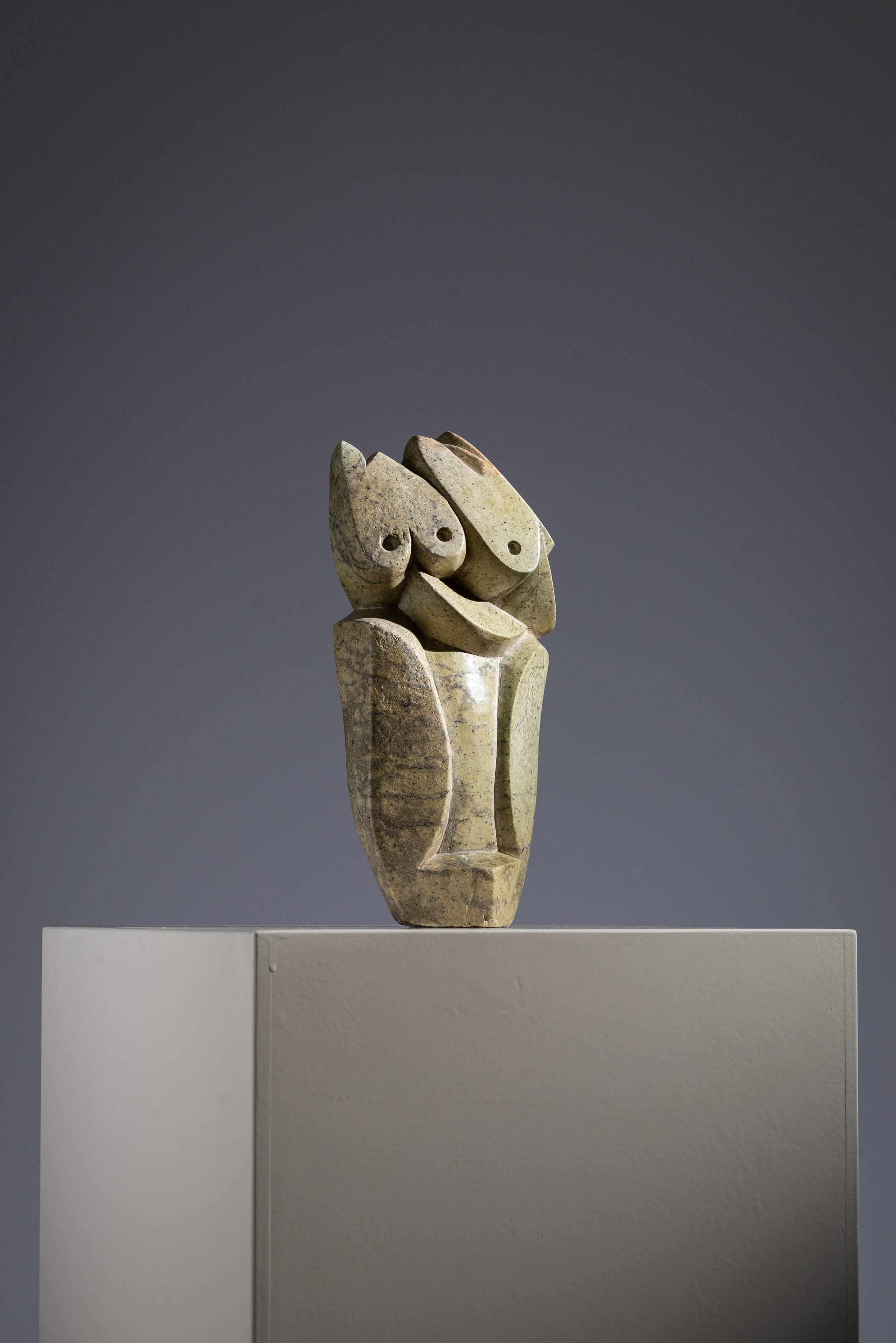 Abstract soapstone bird sculpture