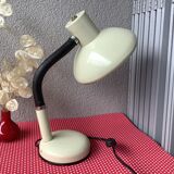 Beige metal space age lamp