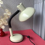 Beige metal space age lamp