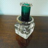 Antique Desk Candlestick from Vallérystal Crystal Factory, 1890s