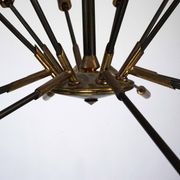 Rare Stilnovo 16-Arm Brass Sputnik Chandelier – 92 cm Diameter – Italy, 195