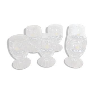 Set of 6 Ricard balloon glasses