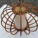 70s rattan pendant light