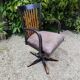 Swivel armchair in solid wood Retro style