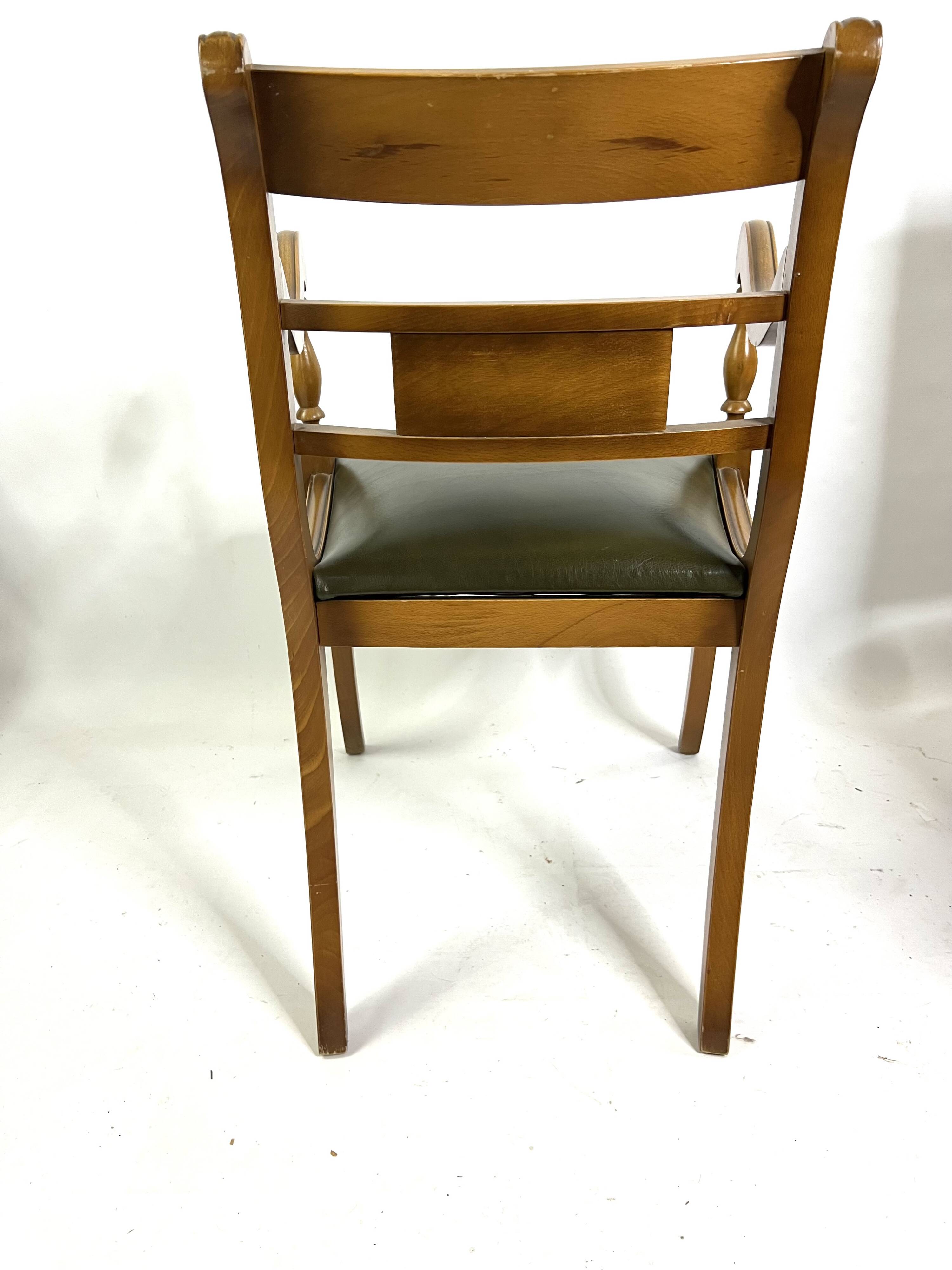 Fauteuil de bureau vintage en noyer – Style Restauration