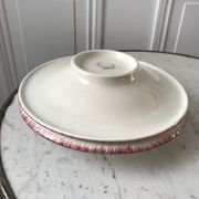 Duo de plats de service longchamp roses années 30-40