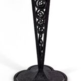 Lampe Champignon en Fer Forgé et Abat-jour en Pâte de Verre Soufflée, 1920