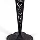 Wrought Iron Mushroom Lamp with Blown Glass Shade, 1920