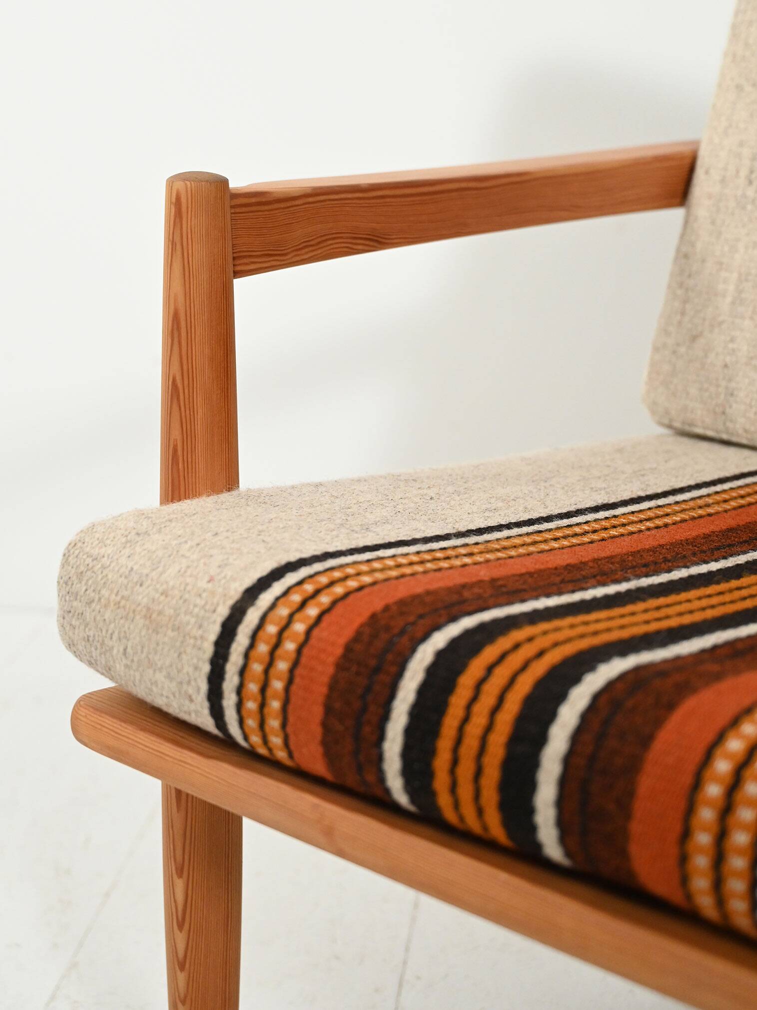 Norwegian pine armchair by Harry Moen