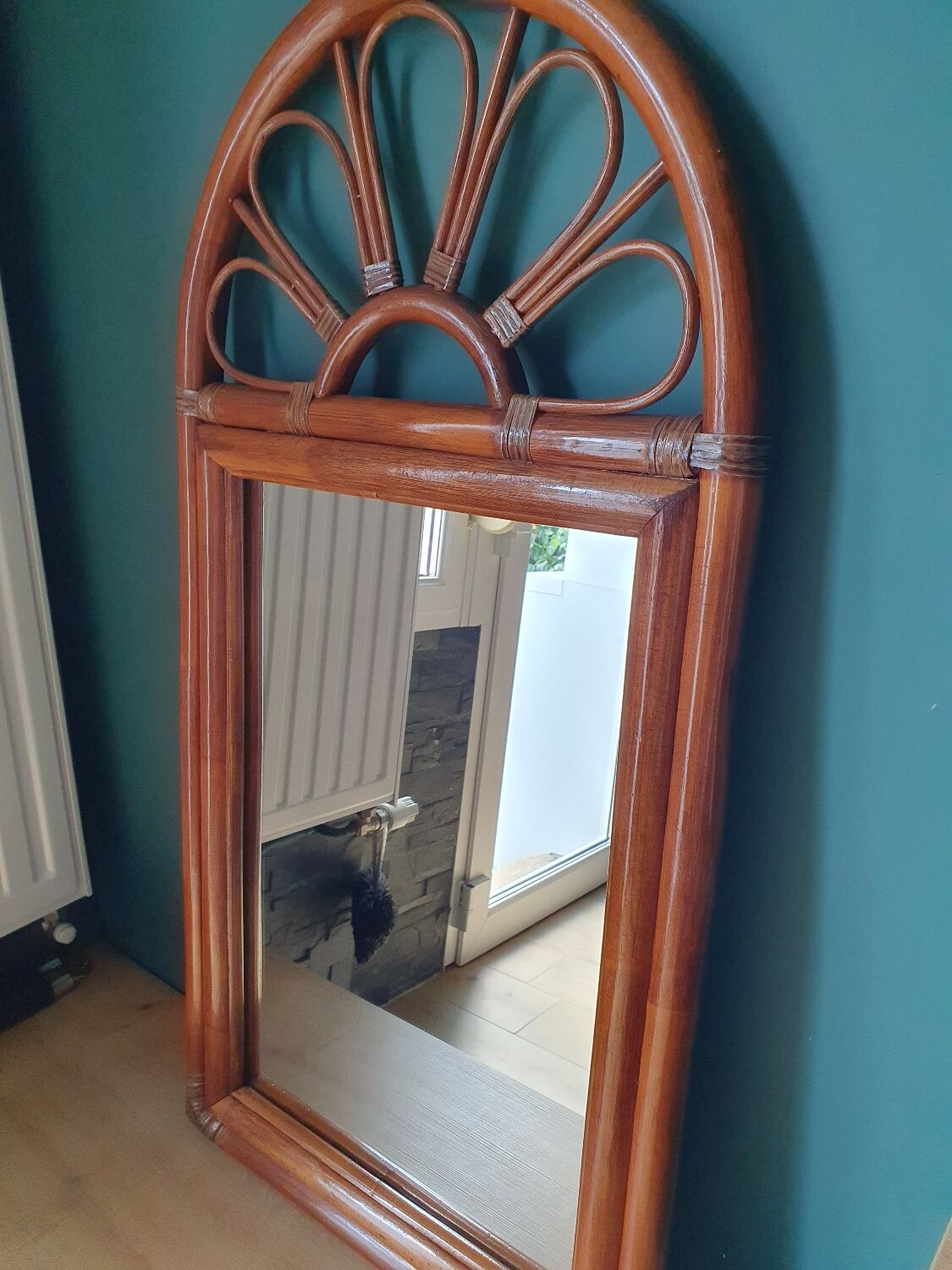Vintage bamboo mirror