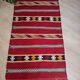 Small brick red Berber Kilim – Flat weave Hanbel – 77x140 cm