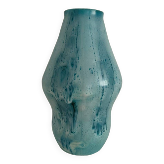 Vintage enameled ceramic vase