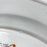 Large oval dish Gien model Rouen Sainfoin, 1990